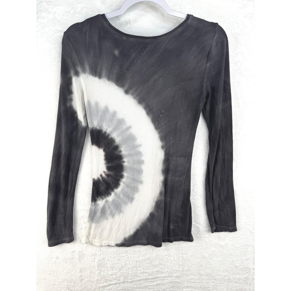 INC International Concepts Womens Medium Gray Tie Dye Rhinestone Ribbed Top M - Picture 5 of 6